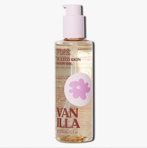 🆕️PINK Victoria's Secret Glazed Skin Body Oil VANILLA 🍦🎂